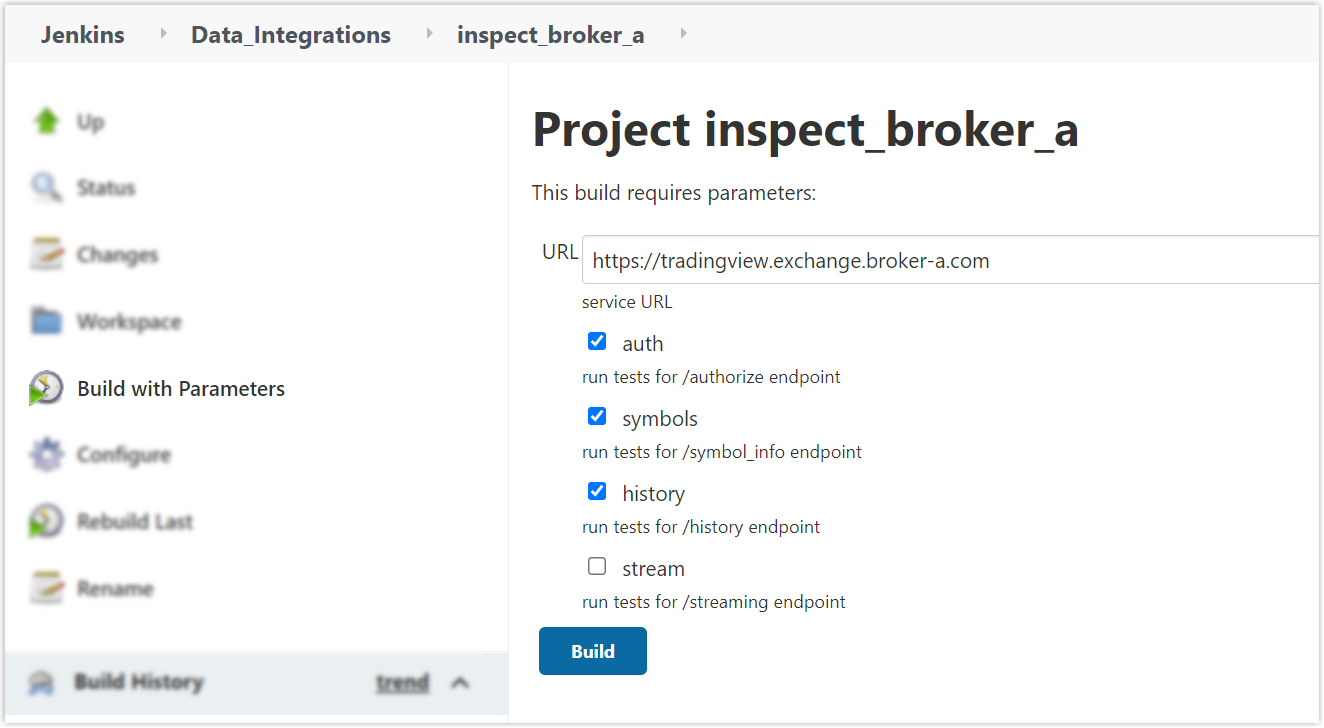 Build with parameters